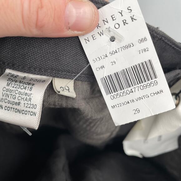 NWT Rag & Bone Fit 2 Slim Leg in Grey Wash Denim Jeans // 29x34 - Picture 9 of 10